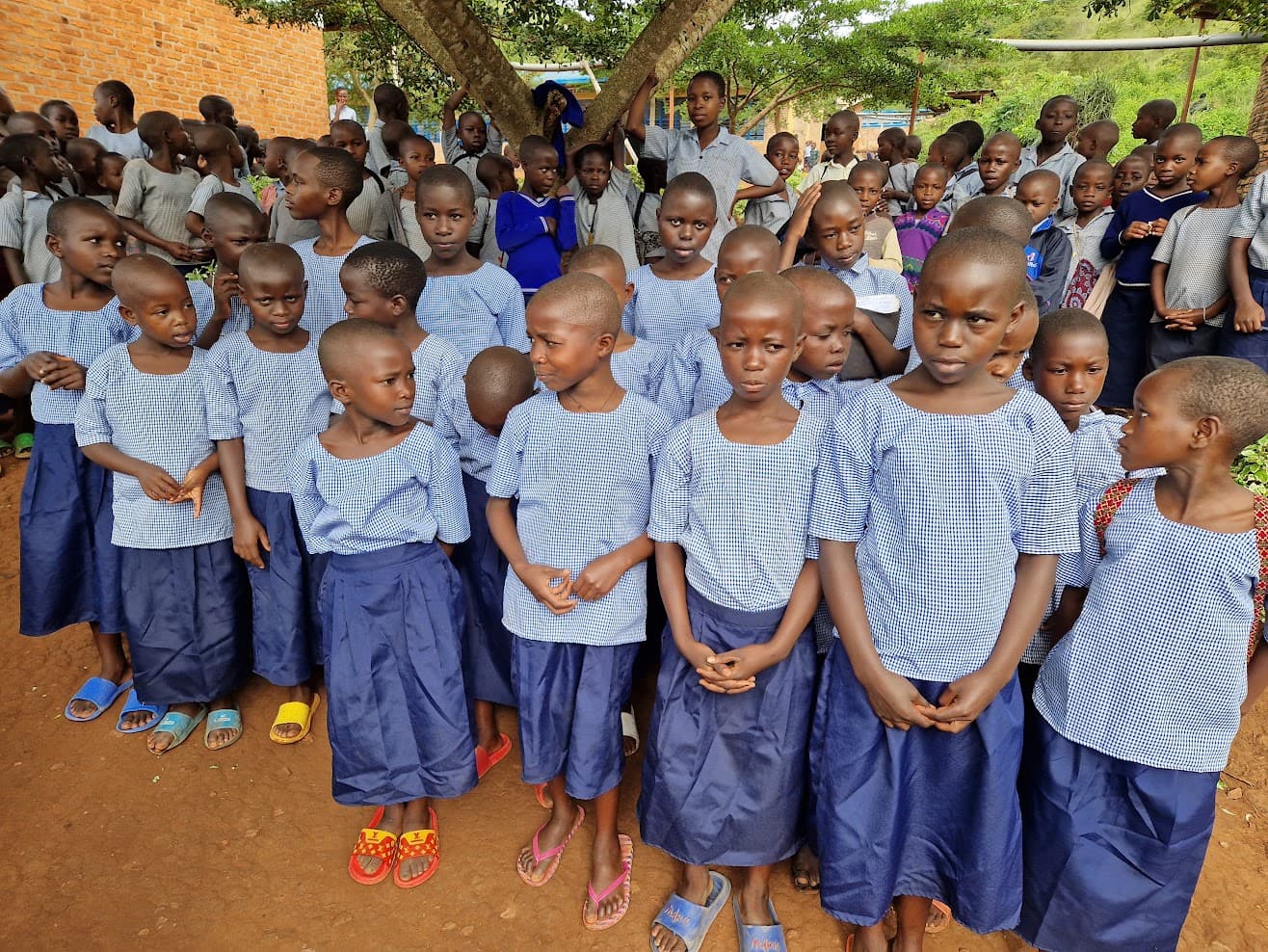 Girls ready for class